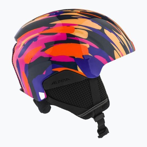 Casco da sci Alpina per bambini Pizi rosa arancio/blu lucido