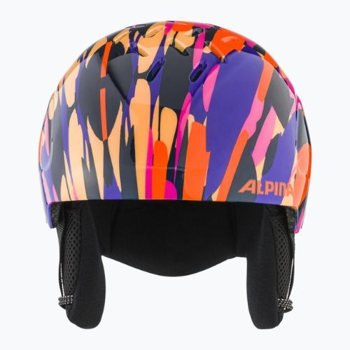 Casco da sci Alpina per bambini Pizi rosa arancio/blu lucido