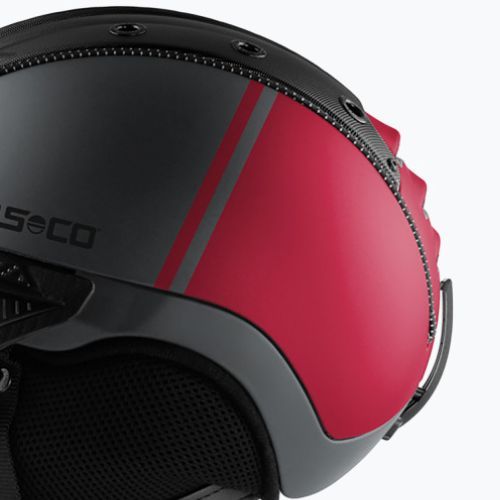 CASCO casco da sci SP-2 Photomatic Visiera strutturata grigio arsenico/rosso