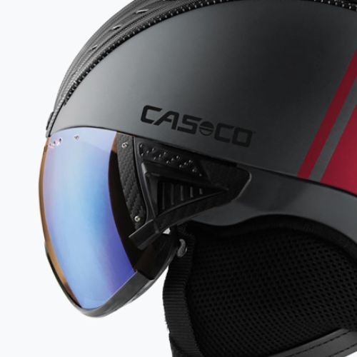 CASCO casco da sci SP-2 Photomatic Visiera strutturata grigio arsenico/rosso