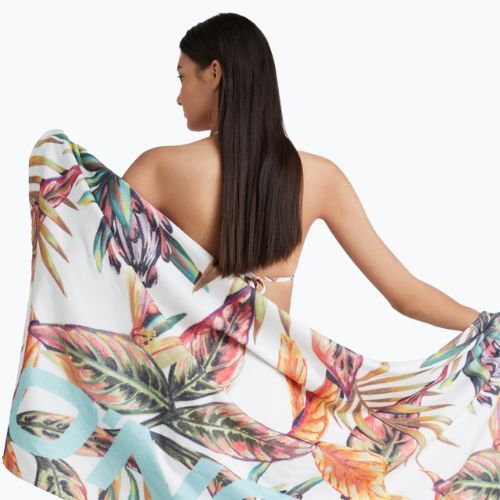 O'Neill Seacoast asciugamano bianco fiore tropicale