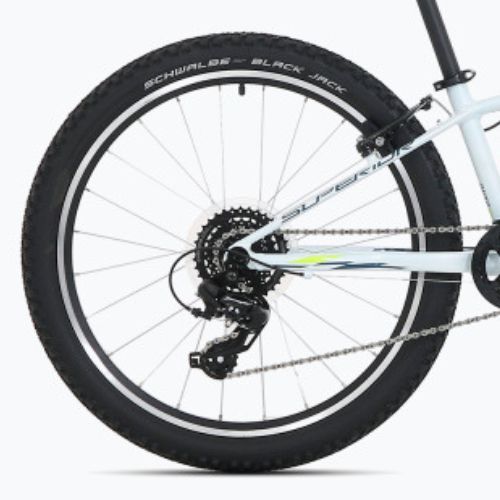 Bicicletta da bambino Superior RACER XC 24 lucido bianco/blu/giallo neon
