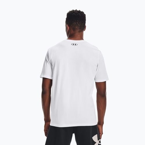 Maglietta Under Armour Sportstyle Left Chest SS da uomo bianco/nero