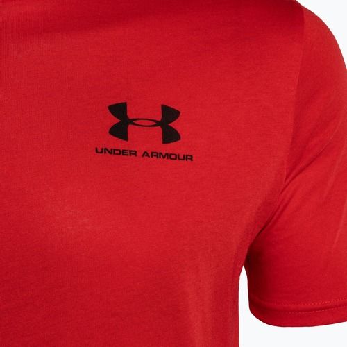 Maglietta Under Armour Sportstyle Left Chest SS da uomo rosso/nero
