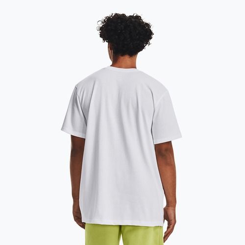 Maglietta Under Armour Logo Emb Heavyweight da uomo, bianco/nero