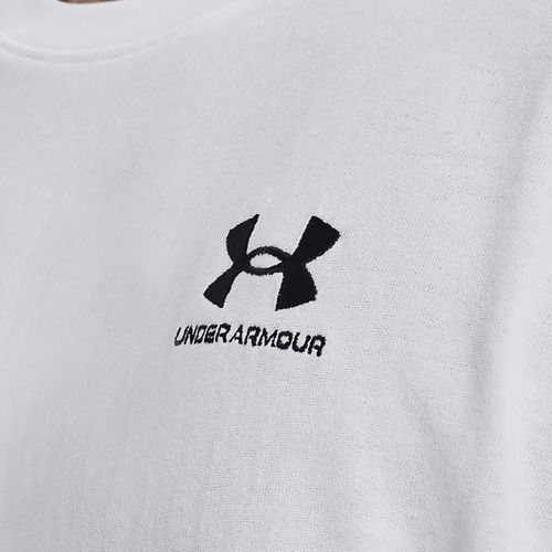 Maglietta Under Armour Logo Emb Heavyweight da uomo, bianco/nero
