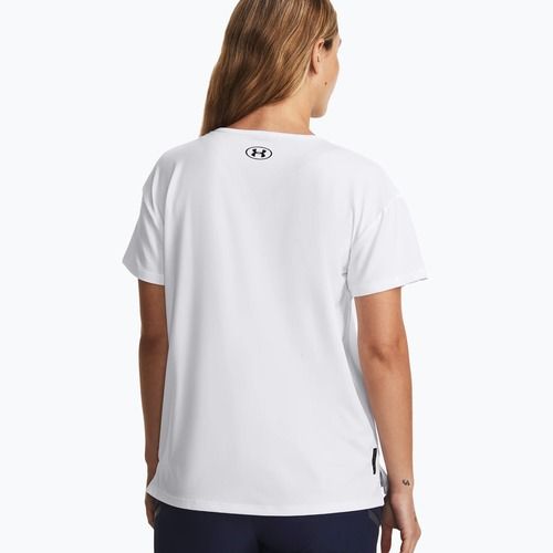 Maglietta da allenamento Under Armour Rush Energy 2.0 donna, bianco/nero