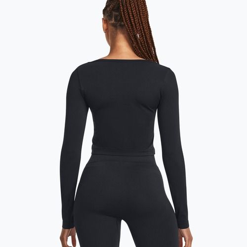 Under Armour Train Seamless nero/bianco, manica lunga da allenamento per donne