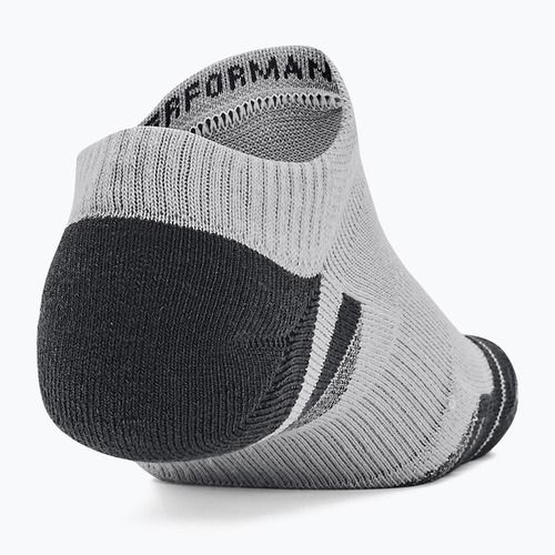 Under Armour Performance Tech NS calze 3 paia mod grigio/bianco/grigio