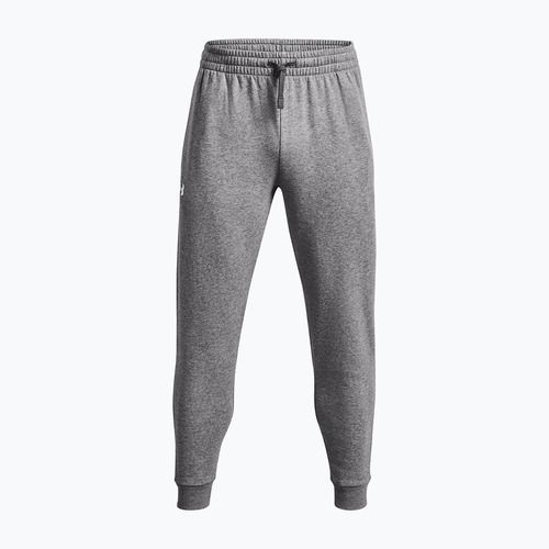 Pantaloni Rival Fleece Joggers di Under Armour da uomo in castlerock, erica chiara/bianco