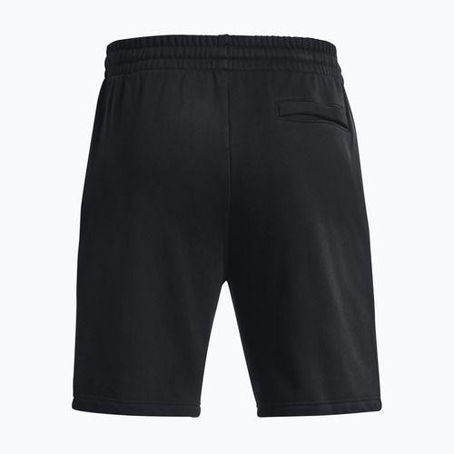 Pantaloncini da allenamento Under Armour Rival Fleece da uomo, nero/bianco