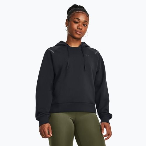 Felpa da donna Under Armour con cappuccio in pile nero/nero