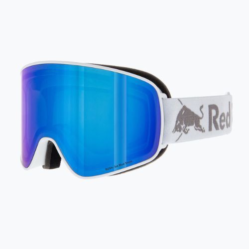 Occhiali da sci Red Bull SPECT Rush opaco bianco/bianco/rosso/blu scuro a specchio