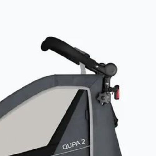 Rimorchio per biciclette Qeridoo Qupa 2 grigio