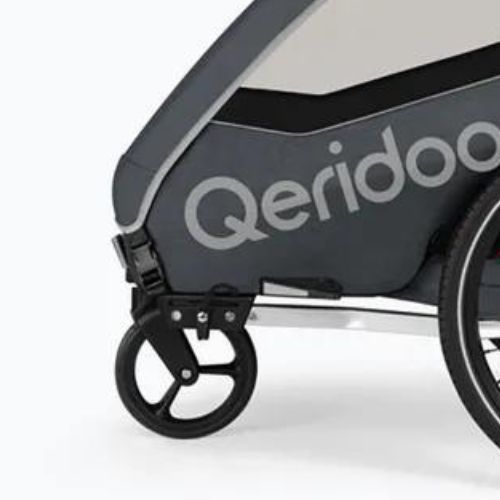 Rimorchio per biciclette Qeridoo Qupa 2 grigio