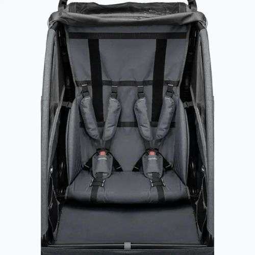 Rimorchio per biciclette Qeridoo Qupa 2 grigio