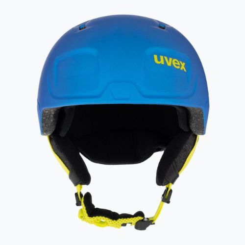 Casco da sci per bambini UVEX Manic Pro blu/lime opaco