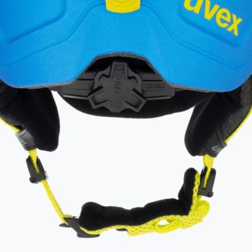 Casco da sci per bambini UVEX Manic Pro blu/lime opaco