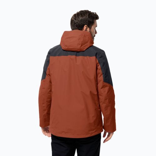 Giacca Jack Wolfskin 3in1 da uomo Romberg carminio