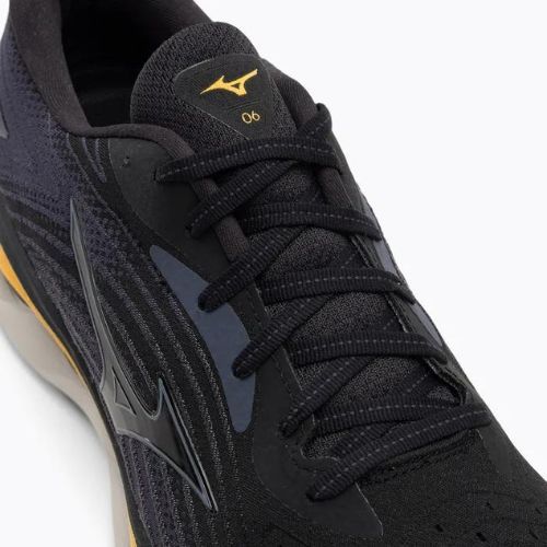 Scarpe da corsa da uomo Mizuno Wave Sky 6 nero/tradewinds/gold fusion