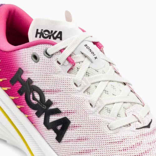 Scarpe da corsa da donna HOKA Bondi X blanc de blanc/rosa yarrow