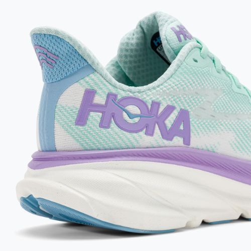 Scarpe da corsa da donna HOKA Clifton 9 oceano chiaro/nebbia lilla