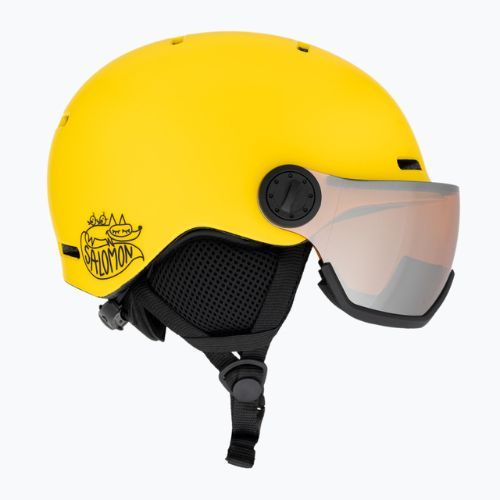 Casco da sci per bambini Salomon Orka Visor S2 giallo vivo