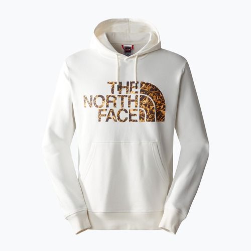Felpa con cappuccio The North Face Standard da uomo con stampa a distorsione d'acqua gardenia bianco/marrone scuro