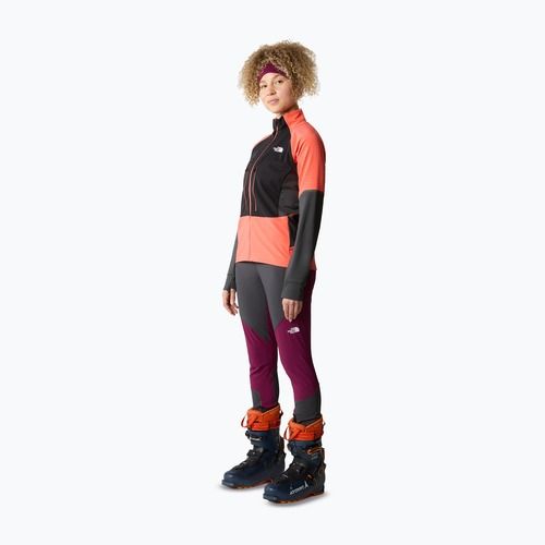 Giacca softshell da donna The North Face Dawn Turn Softshell FZ nero/arancio radiante/grigio asfalto