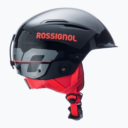 Rossignol Hero Slalom Impacts Casco da sci + Chinguard nero