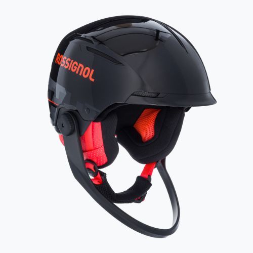 Rossignol Hero Slalom Impacts Casco da sci + Chinguard nero