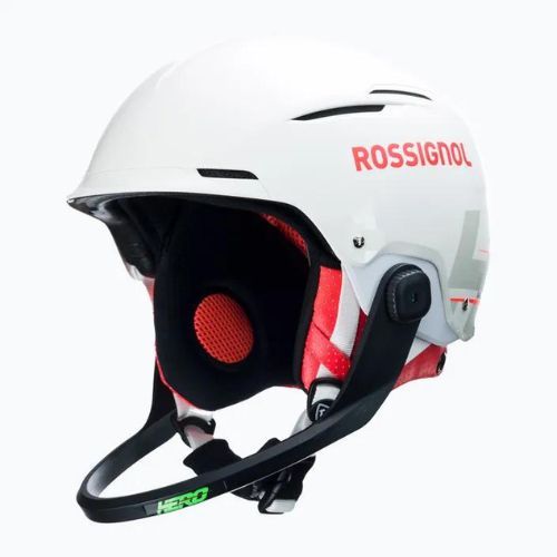 Casco da sci Rossignol Hero Slalom Impacts + Chinguard bianco