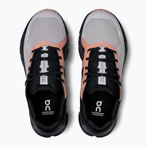Scarpe da corsa impermeabili da donna On Cloudrunner fade/nero