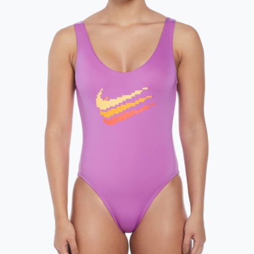 Costume intero donna Nike Multi Logo U-Back fucsia dream