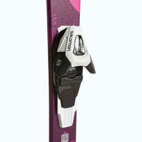 Sci da discesa per bambini Salomon Lux Jr S + attacchi C5 bordeau/rosa