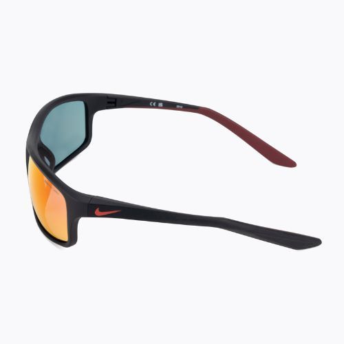 Occhiali da sole Nike Adrenaline 22 M nero opaco/rosso università/grigio con lenti rosse