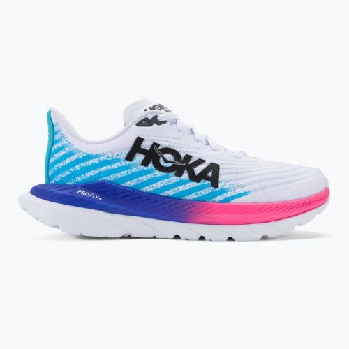 Scarpe da corsa da uomo HOKA Mach 5 bianco/azzurro