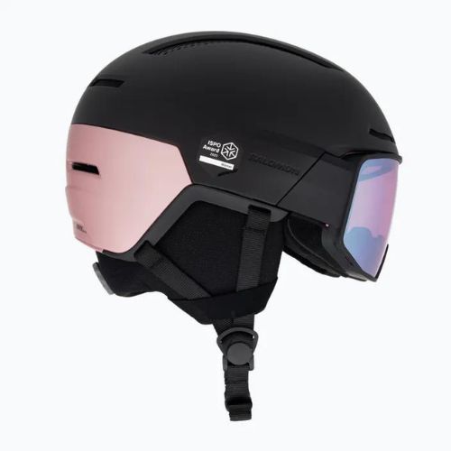 Casco da sci Salomon Driver Pro Sigma nero/rosa/oro