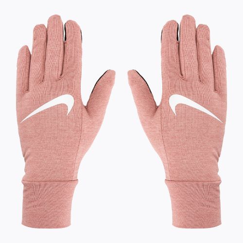 Guanti da corsa da donna Nike Fleece RG rosso stardust/rosso stardust/argento
