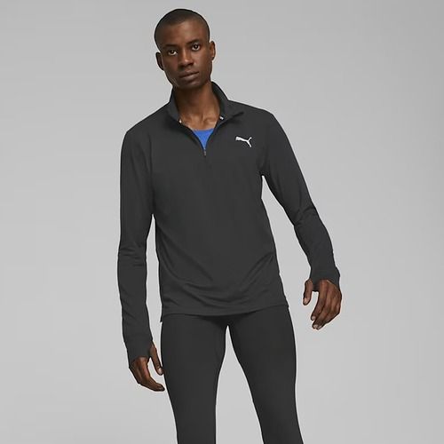 Felpa da running PUMA Run Favorite 1/4 Zip da uomo, nero