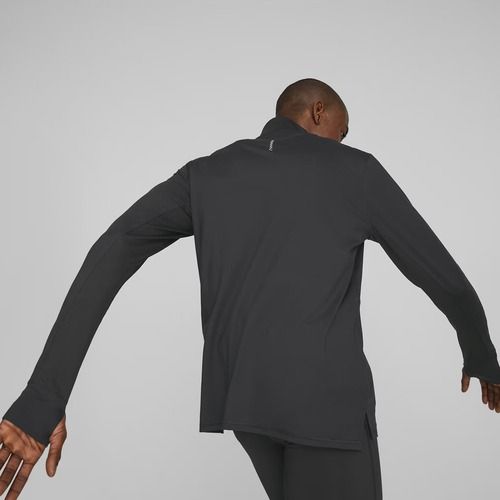 Felpa da running PUMA Run Favorite 1/4 Zip da uomo, nero