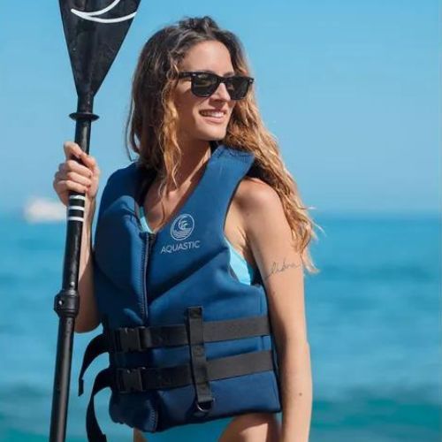 Gilet di sicurezza da donna AQUASTIC AQS-LVW blu navy