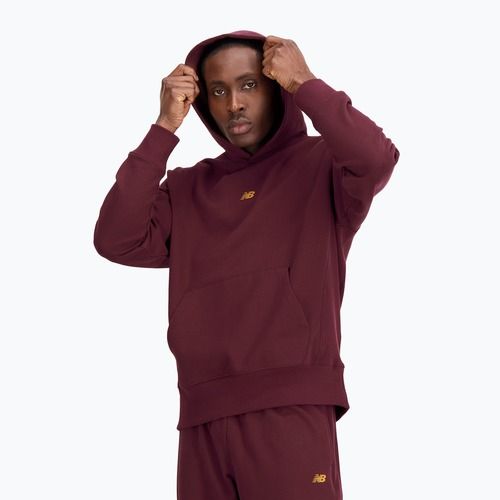 Felpa New Balance Athletics Remastered Graphic French Terry da uomo, bordeaux