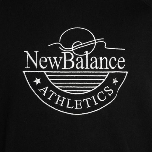 Felpa New Balance Athletics Graphic Crew uomo nero