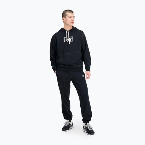 Felpa con cappuccio New Balance Essentials Uomo nero