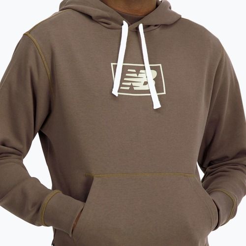 Felpa con cappuccio New Balance Essentials Uomo darkmush