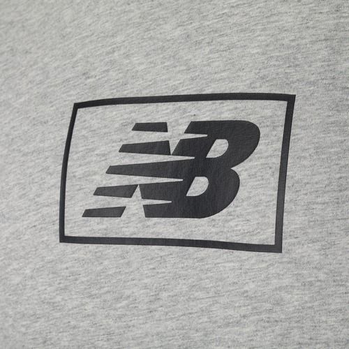 T-shirt New Balance Essentials Logo grigio atletico da uomo