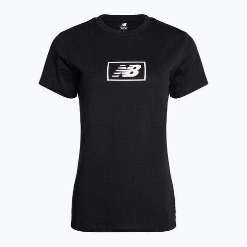 Maglia di cotone New Balance Essentials da donna, nero