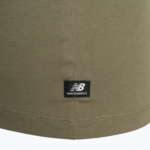 Maglia di cotone New Balance Essentials da donna, verde