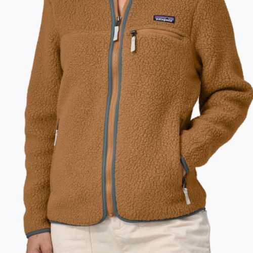 Felpa da trekking da donna Patagonia Retro Pile nest marrone/verde acqua